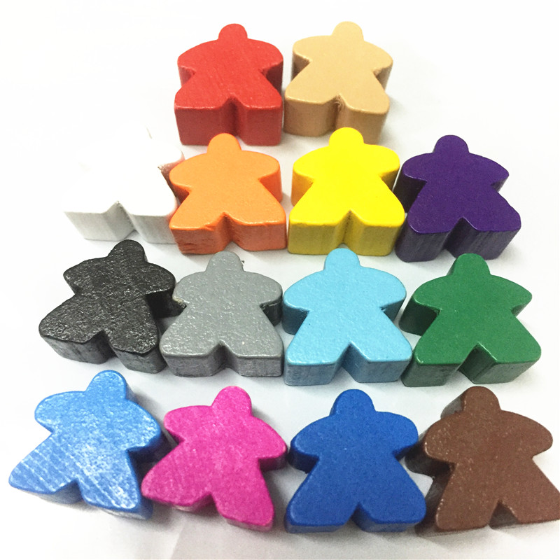 Board Game Catan - 나무 휴머노이드 Meeples 폰 체스 조각