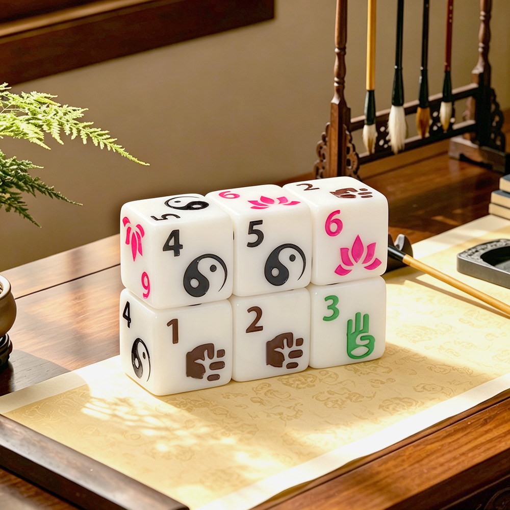 6개의 선비(禪) 테마 다면체 주사위 세트 - 던전 앤 - Board Game Zen 리뷰 및 가격