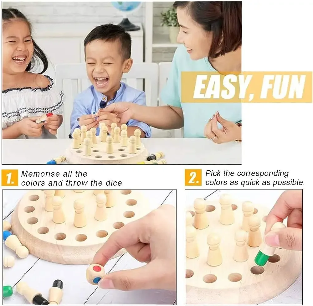 1PC 나무 메모리 매치 스틱 체스 컬러 게임 보드 퍼 - Board Game Of Life 리뷰 및 가격