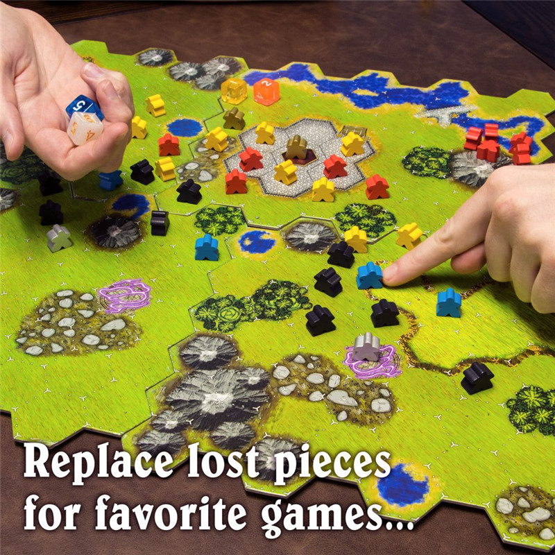 나무 휴머노이드 Meeples 폰 체스 조각 14 색, - Board Game Catan 리뷰 및 가격